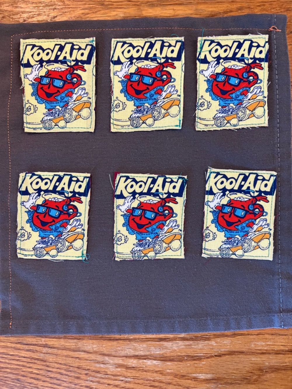 Handmade Small Kool-Aid Patches - Vintage Style Red & Blue Graphics